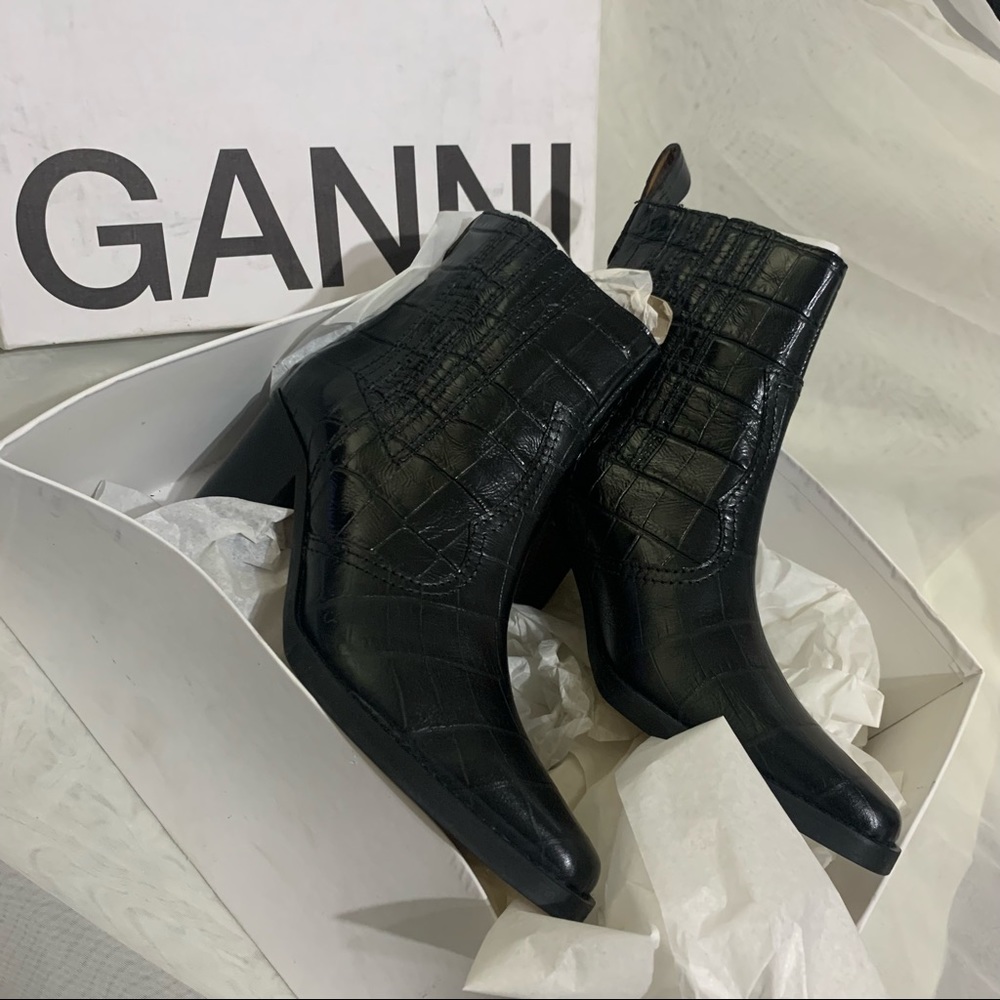 GANNI textured boots